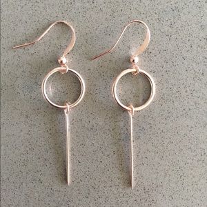 ✨ROSEY GOLD CIRCLE HOOP + DROP EARRINGS✨ Rhapsody